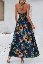 Load image into Gallery viewer, Smocked Slit Tied Printed Dress