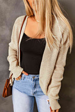Load image into Gallery viewer, Open Front Drop Shoulder Rib-Knit Cardigan
