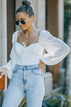 Load image into Gallery viewer, Tied Balloon Sleeve Bodysuit