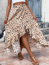 Load image into Gallery viewer, Printed High Waist Ruffled Skirt