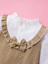 Load image into Gallery viewer, Baby Ruffle Hem Dress with Bow Detail