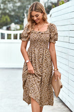 Load image into Gallery viewer, Floral Ruffled Square Neck Dress with Pockets