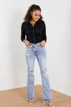 Load image into Gallery viewer, RISEN Valerie Full Size Crossover Flared Jeans