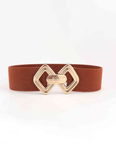 Load image into Gallery viewer, Geometric Buckle Elastic Wide Belt