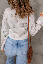 Load image into Gallery viewer, Floral Button Down Cropped Cardigan