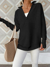 Load image into Gallery viewer, Half Zip Long Sleeve Knit Top
