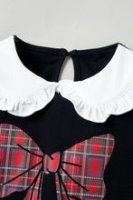 Load image into Gallery viewer, Girls Bow Graphic Plaid Dress