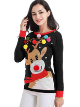 Load image into Gallery viewer, Rudolph Pom-Pom Trim Sweater