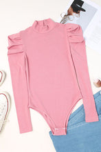 Load image into Gallery viewer, Mock Neck Puff Sleeve Bodysuit