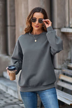 Load image into Gallery viewer, Round Neck Dropped Shoulder Sweatshirt