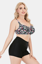 Load image into Gallery viewer, Plus Size Floral Ruched Two-Piece Swim Set