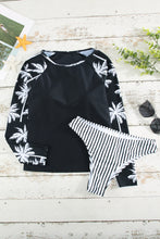 Load image into Gallery viewer, Printed Raglan Sleeve Two-Piece Rash Guard Set