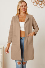 Load image into Gallery viewer, Open Front Pocketed Long Sleeve Coat