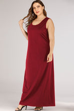 Load image into Gallery viewer, Plus Size Scoop Neck Maxi Tank Dress