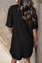 Load image into Gallery viewer, Pocketed Round Neck Short Sleeve Mini Dress