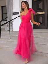 Load image into Gallery viewer, Tied One-Shoulder Tulle Dress