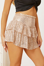 Load image into Gallery viewer, Sequin Layered Mini Skirt