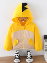 Load image into Gallery viewer, Kids Color Block Zip Up Hoodie