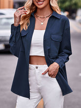 Load image into Gallery viewer, Pocketed Button Up Dropped Shoulder Shacket