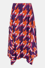 Load image into Gallery viewer, Houndstooth Accordion Pleated Handkerchief Hem Skirt