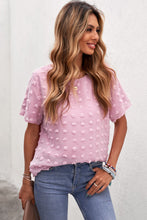 Load image into Gallery viewer, Swiss Dot Round Neck Blouse