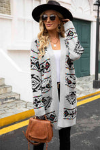 Load image into Gallery viewer, Printed Long Sleeve Cardigan with Pocket