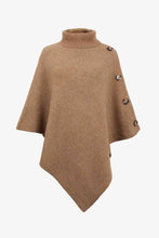 Load image into Gallery viewer, Turtleneck Buttoned Poncho