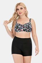 Load image into Gallery viewer, Plus Size Floral Ruched Two-Piece Swim Set