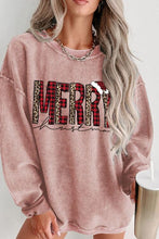 Load image into Gallery viewer, MERRY CHRISTMAS Round Neck Long Sleeve Sweatshirt