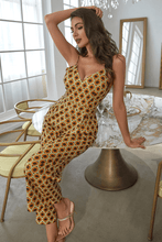 Load image into Gallery viewer, Printed Spaghetti Strap Cropped Jumpsuit