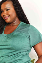 Load image into Gallery viewer, Double Take Ruched V-Neck Short Sleeve T-Shirt