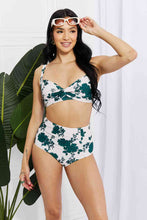 Load image into Gallery viewer, Marina West Swim Take A Dip Twist High-Rise Bikini in Forest