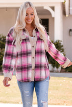Load image into Gallery viewer, Plaid Contrast Detail Shacket