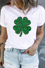 Load image into Gallery viewer, Plus Size Lucky Clover Round Neck T-Shirt