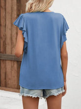 Load image into Gallery viewer, Notched Cap Sleeve T-Shirt