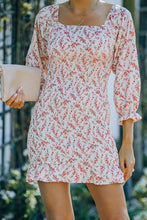 Load image into Gallery viewer, Floral Ruffle Hem Sheath Dress