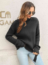 Load image into Gallery viewer, Decorative Button Slit Sweater