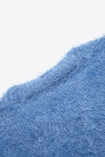 Load image into Gallery viewer, Round Neck Dropped Shoulder Fuzzy Cardigan