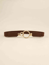 Load image into Gallery viewer, Double Ring Buckle Elastic PU Belt