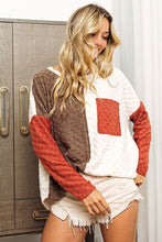 Load image into Gallery viewer, BiBi Color Block Brushed Checker Top