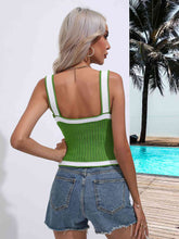 Load image into Gallery viewer, Contrast Crisscross Knit Tank