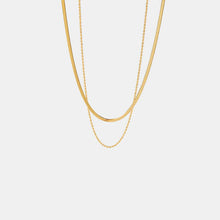 Load image into Gallery viewer, 18K Gold-Plated Double-Layered Necklace