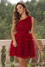 Load image into Gallery viewer, One-Shoulder Sleeveless Dress