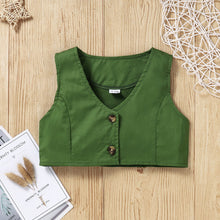 Load image into Gallery viewer, Buttoned V-Neck Tank and Skirt Set