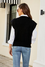 Load image into Gallery viewer, Round Neck Ribbed Trim Cap Sleeve Vest