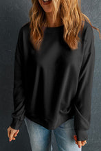 Load image into Gallery viewer, Round Neck Dropped Shoulder Sweatshirt