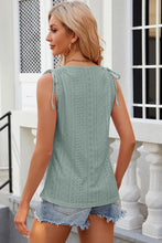 Load image into Gallery viewer, Eyelet Round Neck Wide Strap Tank