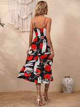 Load image into Gallery viewer, Floral Spaghetti Strap Slit Hem Dress