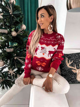 Load image into Gallery viewer, Reindeer Round Neck Sweater