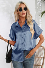 Load image into Gallery viewer, Collared Neck Short Sleeve Shirt